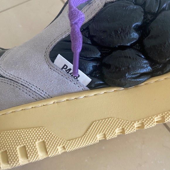 P448 Womens Gray Black Suede Modern Unique Parachute Sneakers Size 38 - Picture 7 of 11